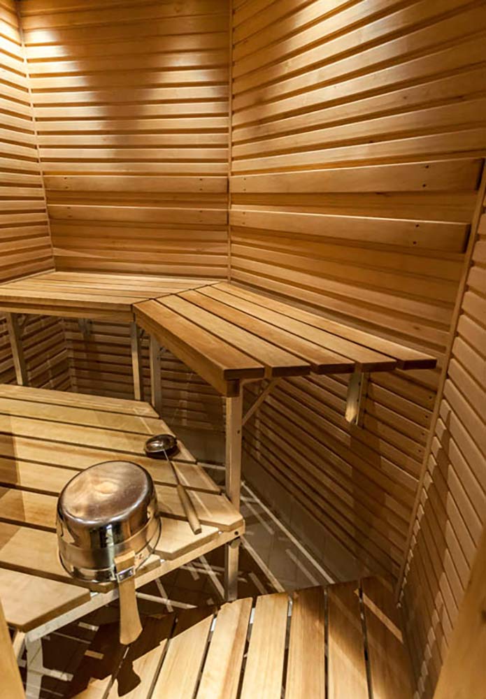 K5 Levin Standard-huoneen sauna.

