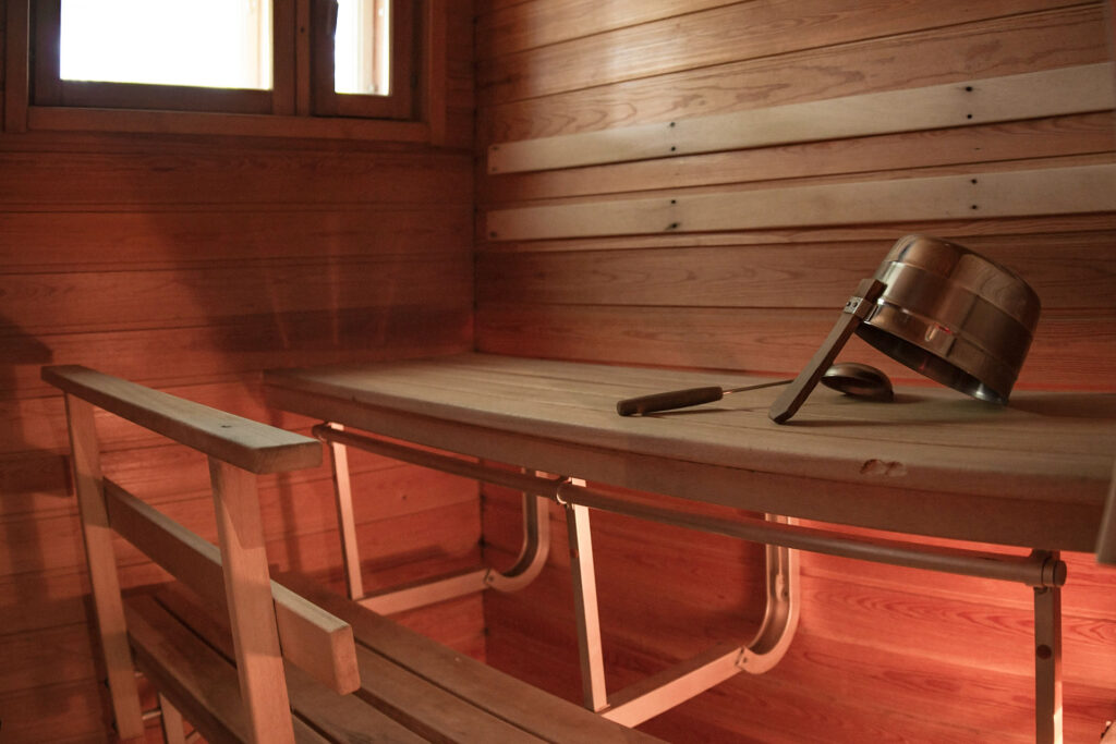 K5 Villas lomahuoneiston sauna Levillä.